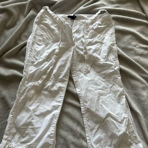 White Cargo Low Rise H&M Capris
